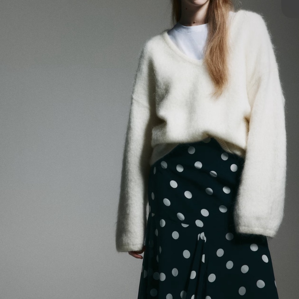NWT H&M polka dot midi skirt - Picture 2 of 7